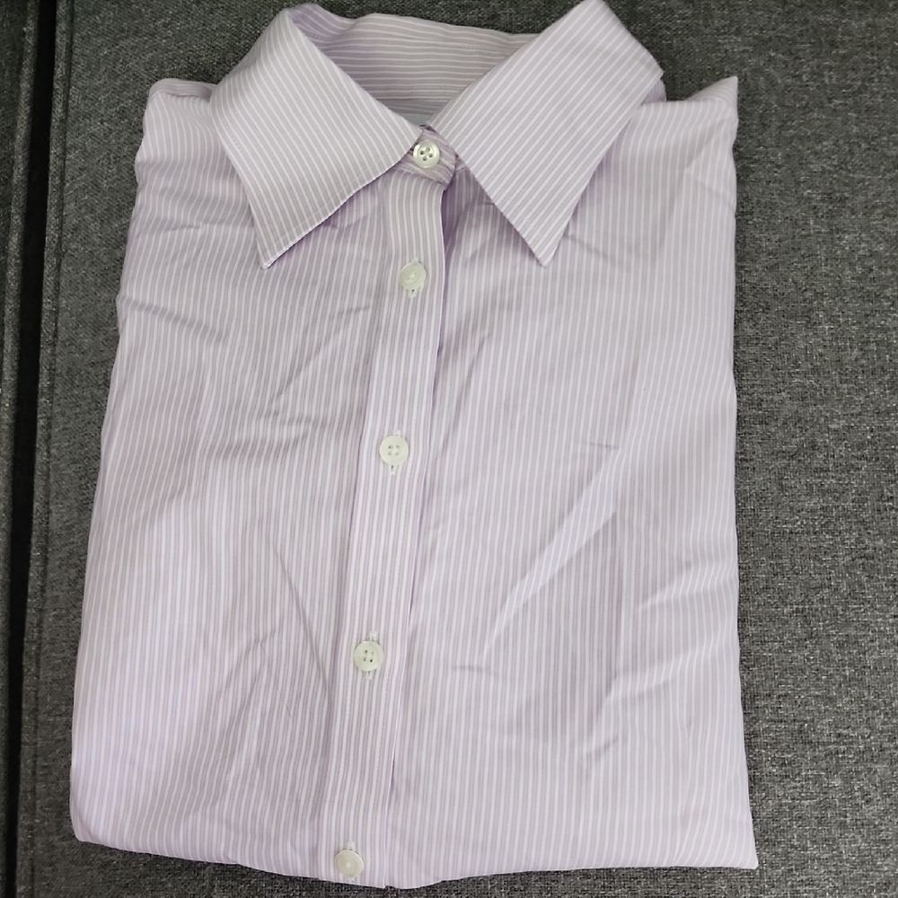 Brooks Brothers Purple And White Striped Shirt